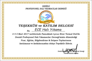 Teşekkür Belgesi